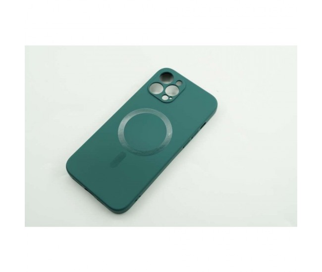 Husa protectie Flippy compatibila cu Apple iPhone 12 Mag Safe Silicone Verde