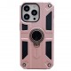 Husa protectie Flippy compatibila cu Apple iPhone 13 Mini Defender Model 5 cu suport prindere inel,Roz Auriu