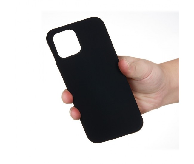 Husa protectie Flippy compatibila cu Apple iPhone 13 Pro Liquid Silicone Negru