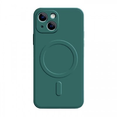 Husa Protectie Flippy Compatibila cu iPhone 11, Liquid MagSafe, Ring-Shaped, Magnetica, Verde