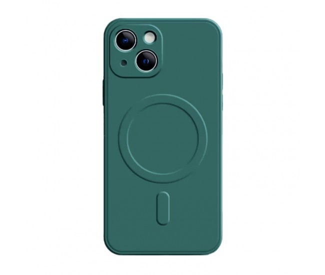 Husa Protectie Flippy Compatibila cu iPhone 11, Liquid MagSafe, Ring-Shaped, Magnetica, Verde