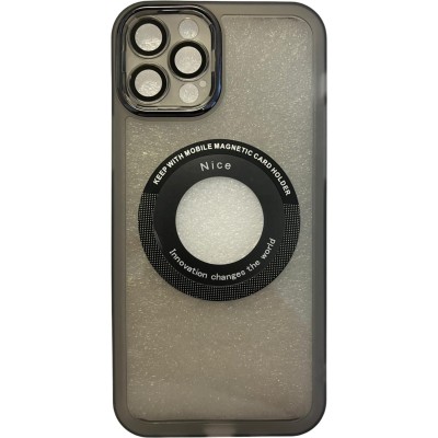 Husa protectie Flippy pentru Apple iPhone 12 / 12 Pro decupaj logo, magnetica, Protectie Camera, Negru