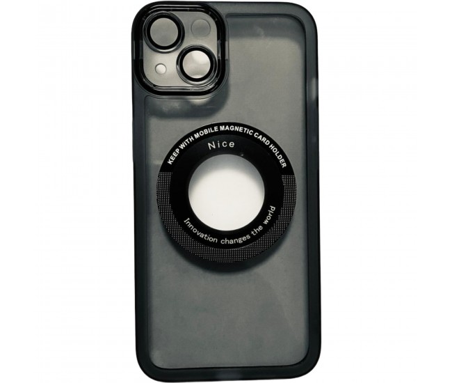 Husa protectie Flippy pentru Apple iPhone 13 decupaj logo, magnetica, Protectie Camera, Negru