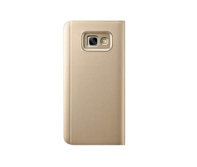 Husa Samsung Galaxy A3 2017 Flip Cover Oglinda Auriu