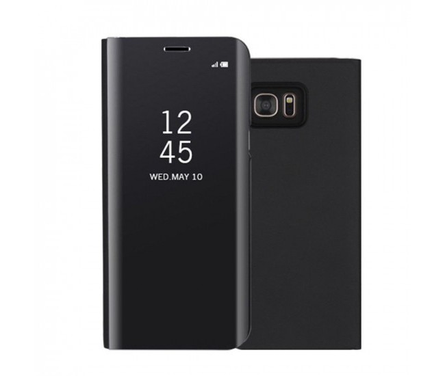 Husa Samsung Galaxy A50, Flip Cover Oglinda, Negru