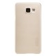 Husa Samsung Galaxy J3 2016 Nillkin Frosted Shield Auriu + Folie de protectie