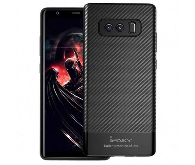 Husa Samsung Galaxy Note 8 IPAKY Carbon Fiber Negru