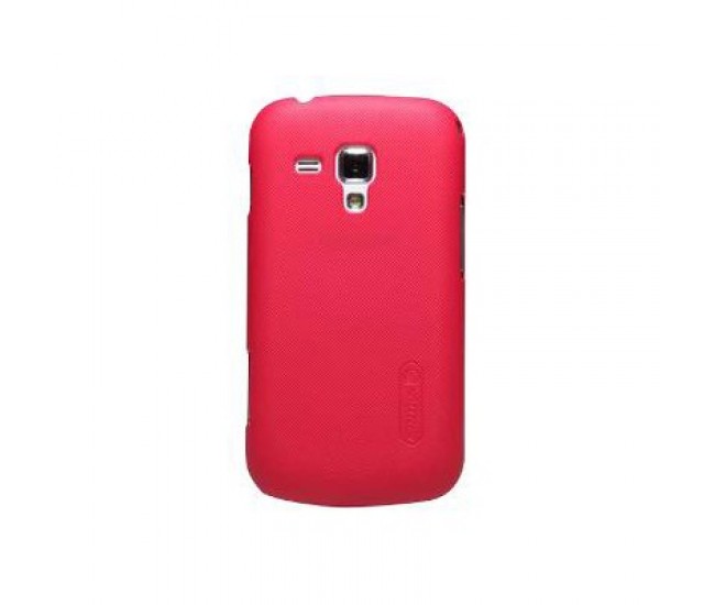 Husa Samsung Galaxy S Duos Nillkin Frosted Shield Rosu + Folie de protectie