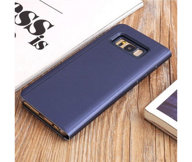 Husa Samsung Galaxy S8 Flip Cover Oglinda Albastru