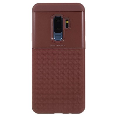 Husa Samsung Galaxy S9 Plus Ipaky Elegant Grid Design TPU Hybrid Maro