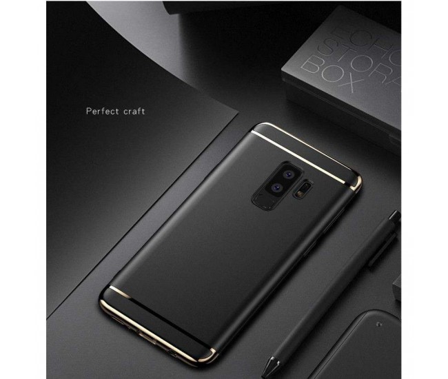 Husa Samsung Galaxy S9 Plus Luxury Plating 3 in 1 Negru