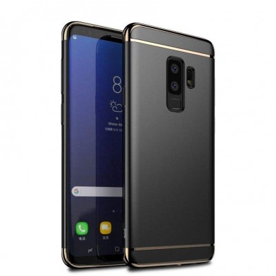 Husa Samsung Galaxy S9 Plus Luxury Plating 3 in 1 Negru