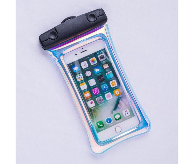 Husa subacvatica Holografica Waterproof Flippy, Snowproof, Universala, Impermeabila, cu Snur, pentru telefon sau documente, Negru