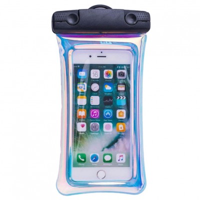 Husa subacvatica Holografica Waterproof Flippy, Snowproof, Universala, Impermeabila, cu Snur, pentru telefon sau documente, Negru