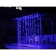 Instalatie Craciun, Tip Perdea, IP44, 2 m x 2 m, 240 LED-uri, Albastru, cu flash, Transformator, Interconectabila, Prelungitor 5 m inclus, Fir transparent, Interior/ Exterior, Flippy