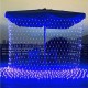 Instalatie Craciun, Tip Plasa, 1.5 m x 1.5 m, 120 LED-uri, Albastru, 8 jocuri de lumini, Transformator cu telecomanda, Interconectabila, Prelungitor 3 m inclus, Fir transparent, Flippy