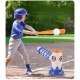 Joc de Baseball Interactiv, Lansator Flippy, Aruncare Automata, Include Bata si 5 Mingii, 37 x 23 x 16 cm Baza, 59 cm Bata, Multicolor