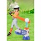 Joc de Baseball Interactiv, Lansator Flippy, Aruncare prin Buton de Lansare pe Bata, Include Bata si 5 Mingii, 37 x 23 x 16 cm Baza, 59 cm Bata, Multicolor