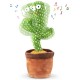 Jucarie Cactus Dansator Flippy, Canta, Danseaza, Imita, Distractiv, Verde, 37cm