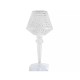 Lampa de birou pe LED RGB 16, Flippy, dimmer tactil, 3 nivele de intensitate, incarcare USB, 3W, Cristal Acrilic, cu telecomanda, forma pahar, transparent