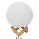 Lampa de veghe luna 3D Moon Light, lumina LED alb cald, alimentare baterii, stand din plastic, 20 cm, Flippy