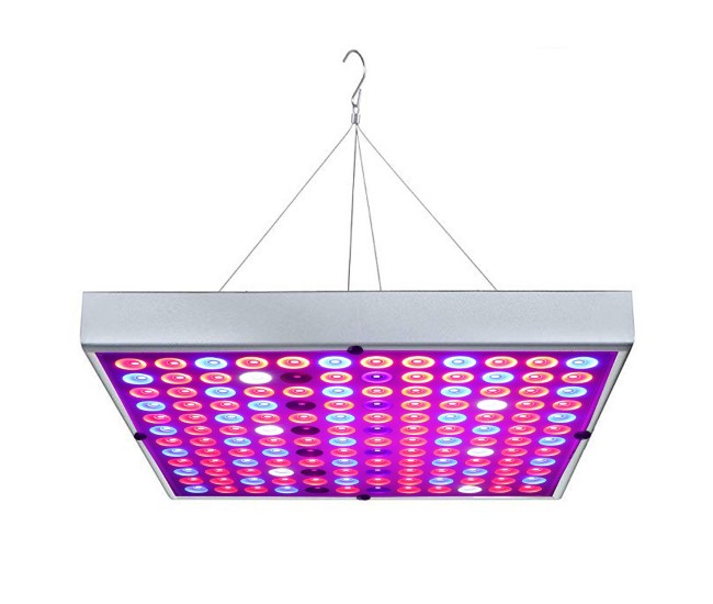 Lampa LED 45W Flippy, pentru cresterea plantelor in interior, 225 de leduri, 165 leduri rosii, 60 albastre, 30 x 30 cm, multicolor