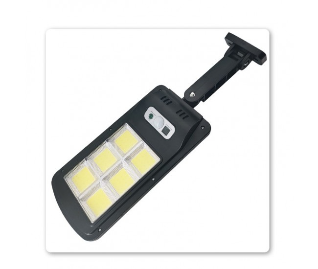 Lampa Solara De Exterior LED Flippy, 36 cm x 11.5 cm, 2880 Lumeni 120 COB LED 24 W - echivalent 192 W bec incadescent, IP65, Senzor de Miscare, Senzor de Lumina, 6 Grile, Alb Rece