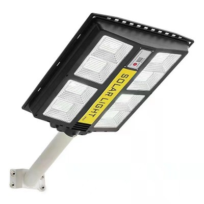 Lampa solara stradala Flippy, cu telecomanda, senzor de miscare si lumina, suport prindere, 720 LED-uri, IP65, ABS, 15AH, 500W, temperatura culoare 6500K, 44.5x34.7x6.6 cm, autonomie 10-12 ore, negru