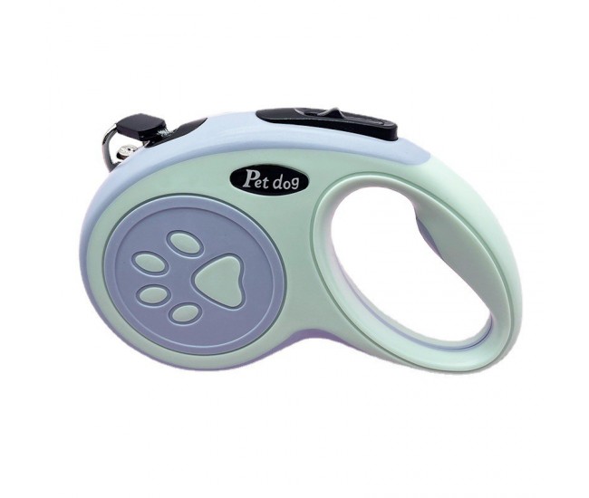 Lesa Automata Retractabila, Flippy, pentru Caini, 3m, 20 kg, ABS, Verde/Bleu, 8x12x4 cm