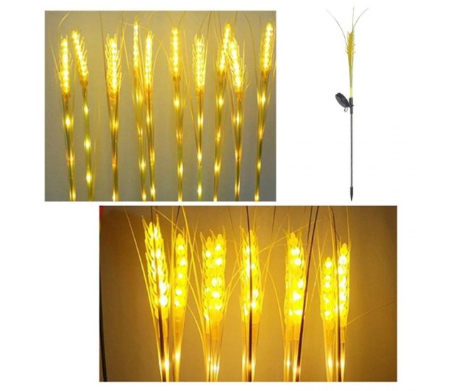 Lumina solara LED tip Spic de grau, inaltime 80 cm, pentru gradina, Flippy