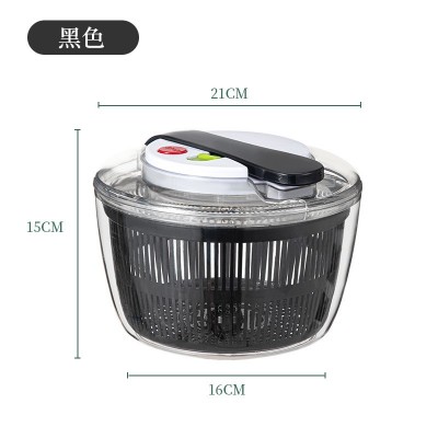 Uscator Manual pentru Salata si Verdeturi, Flippy, Plastic, 16x15x21 cm, Capacitate 3L, Negru