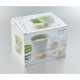 Recipient pentru Preparat Branza, Flippy, Capac de Silicon, Cheese Maker din Plastic, Strecuratoare, 17x14.5x12.8 cm, Alb