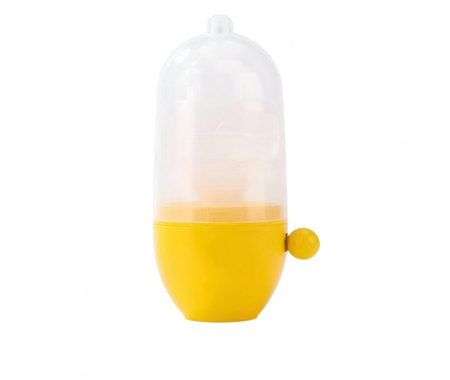 Mini Shaker Manual pentru Oua, Flippy, pentru Galbenusuri si Albusuri, Mixer Amestecare, 15x6 cm, Galben