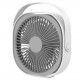 Mini ventilator pentru birou cu usb, Flippy, rotire 360 grade, 3 viteze, 1500 mA, 13.5 x 12,8, Alb