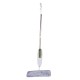 Mop plat, Flippy, cu pulverizator, pentru uz casnic, plastic, rezerva de mop din microfibra, 125x40 cm, Alb/Mov