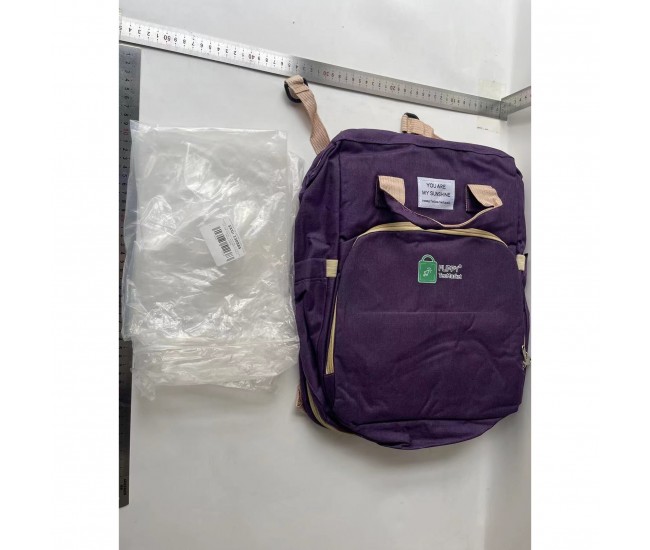 Rucsac Multifunctional pentru Mamici, Flippy, pentru Scutece Bebelusi cu Patut Pliabil, Mov