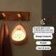 Lampa de veghe portabila cu 2 moduri de functionare Flippy, silicon non-toxic, reincarcabila USB, senzor miscare, alb, iepuras