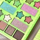 Paleta de Machiaj, KEVIN&COCO, 20 Culori Green Girl, Fard de Pleoape si Blush, Verde