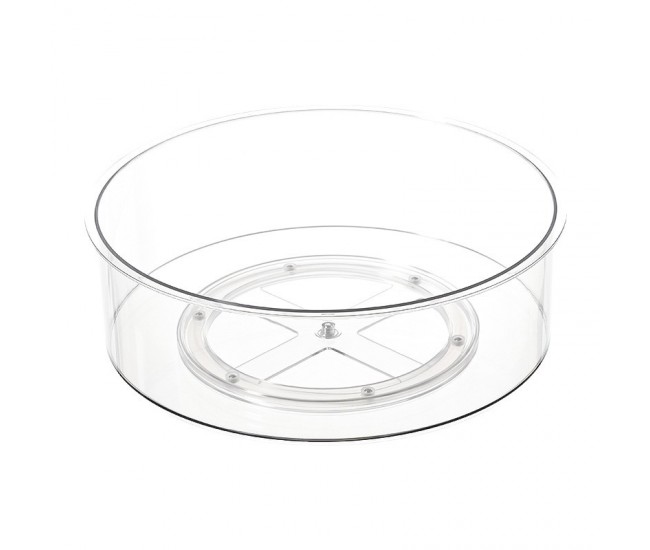 Suport Rotativ pentru Condimente, Flippy, Multifunctional, Rotund, 360 de Grade, pentru Bucatarie, Plastic, 30.5x30.5x10 cm, Transparent