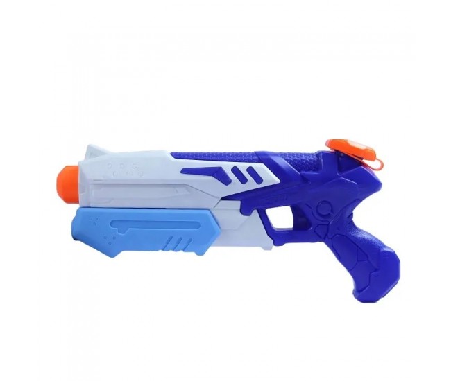 Pistol cu Apa pentru Copii, Flippy, Rezervor 300ml, Maner de Transport, Pentru Piscina/Plaja, Lungime 31.5 cm, Jucarie Distractiva, 3ani+, Albastru/Alb