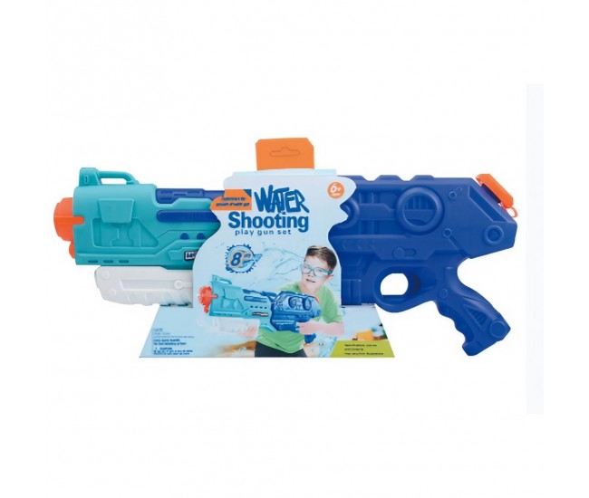 Pistol cu Apa pentru Copii, Rezervor de 1500 ml, Maner de transport, Pentru Piscina/Plaja, Flippy, 3 ani+, Bleumarin, Lungime 44 cm