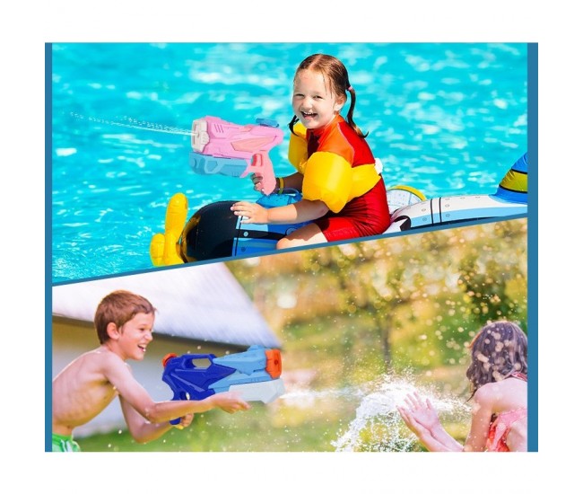 Pistol cu Apa pentru Copii, Rezervor, Pentru Piscina/Plaja, Flippy, 6ani+,  3 duze, Albastru, 500ML