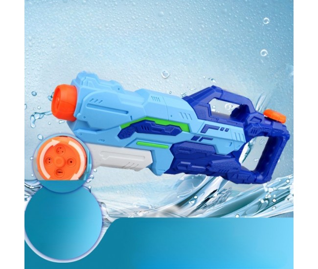 Pistol cu Apa pentru Copii, Rezervor, Pentru Piscina/Plaja, Flippy, 6ani+,  4 duze, Albastru, 1500ML