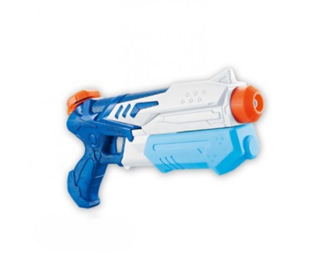 Pistol cu Apa pentru Copii, Flippy, Rezervor 300ml, Maner de Transport, Pentru Piscina/Plaja, Lungime 31.5 cm, Jucarie Distractiva, 3ani+, Albastru/Alb