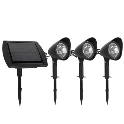 Lampa solara de tip decoratiune pentru gradina, Flippy, model 3 felinare, alb rece