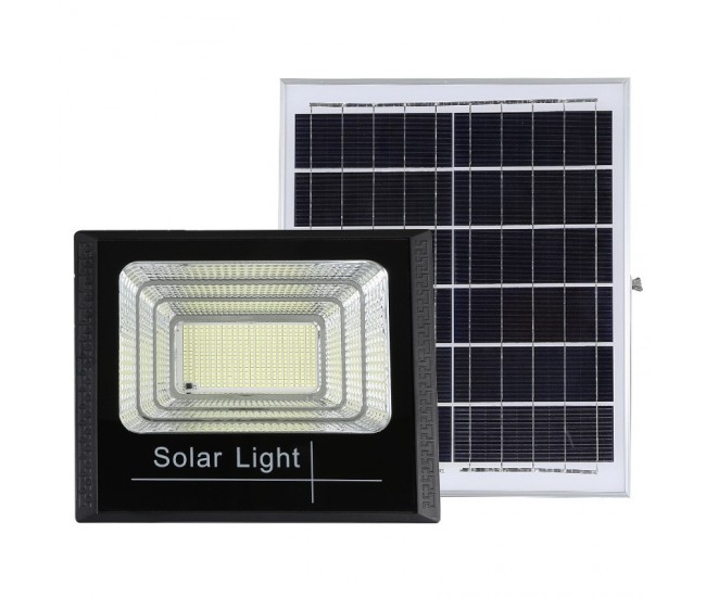 Proiector LED SMD 25W cu incarcare solara Flippy, panou solar, cu telecomanda, suport prindere, material ABS, 1.2AH, 44 LED-uri, 79Lm, 13x13.5 cm, negru