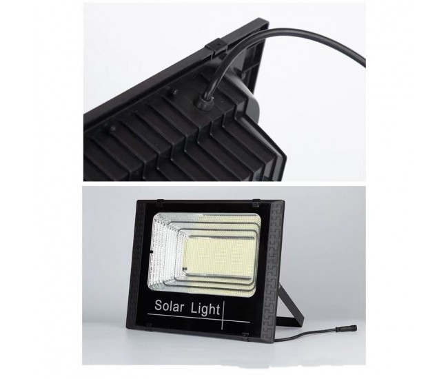 Proiector LED SMD 25W cu incarcare solara Flippy, panou solar, cu telecomanda, suport prindere, material ABS, 1.2AH, 44 LED-uri, 79Lm, 13x13.5 cm, negru