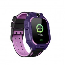 Ceas Smartwatch Flippy, Pentru Copii, Model Q19 Z6, Localizare LBS, Istoric Traseu, Monitorizare Spion, Camera Foto, Lanterna, Chat Vocal, Apel SOS, Roz/Mov