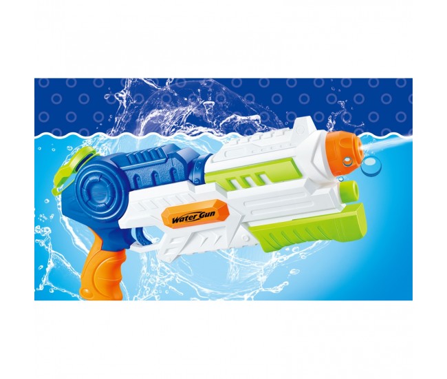 Pistol cu Apa pentru Copii, Rezervor, Pentru Piscina/Plaja, Flippy, 6ani+, Albastru/Multicolor, 1000ML