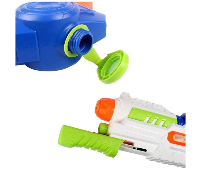 Pistol cu Apa pentru Copii, Rezervor, Pentru Piscina/Plaja, Flippy, 6ani+, Albastru/Multicolor, 1000ML